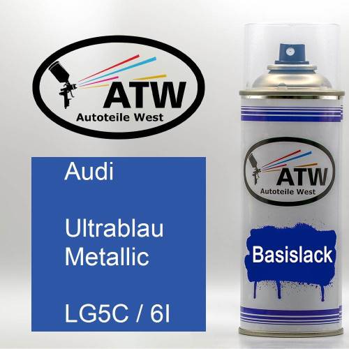 Audi, Ultrablau Metallic, LG5C / 6I: 400ml Sprühdose, von ATW Autoteile West.